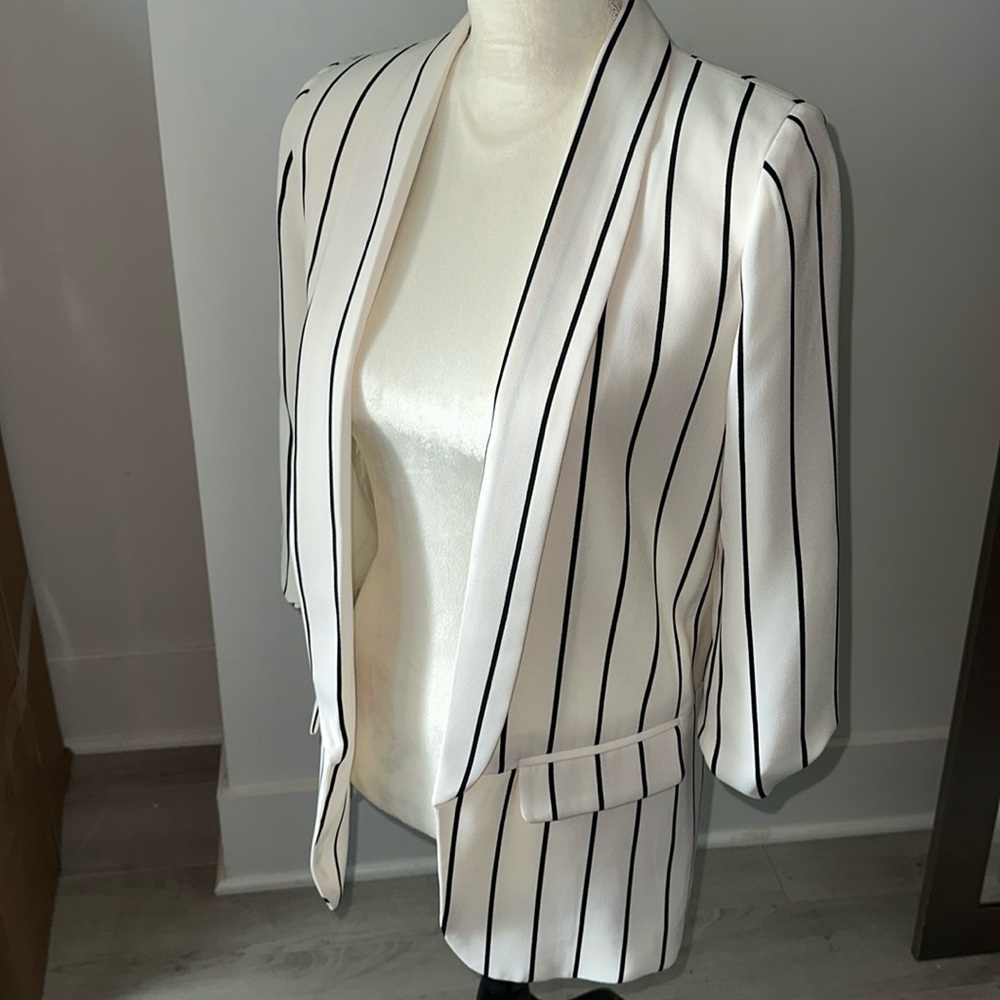 White Stripe Blazer